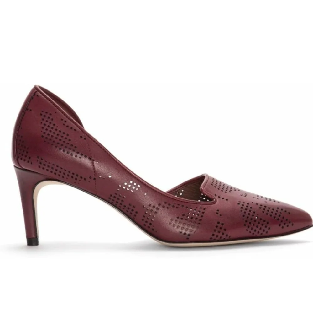 Cole Haan Grand Os Neara Burgundy Leather Pump Heel - Picture 1 of 8
